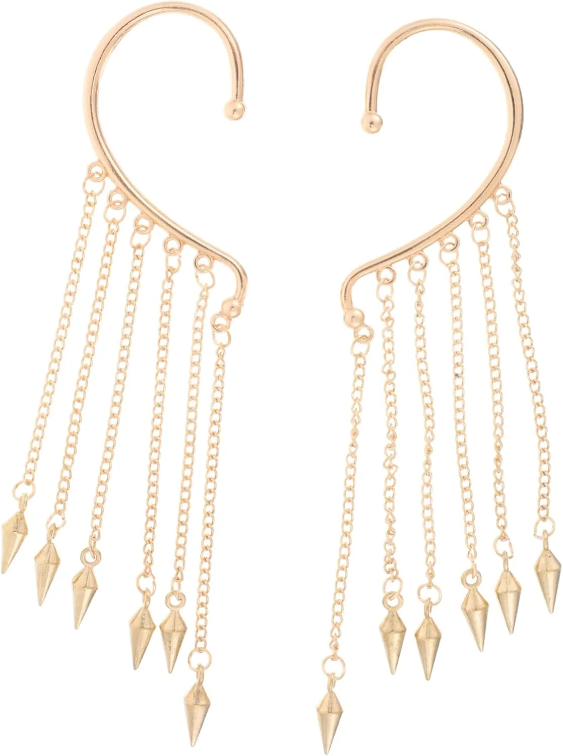 Gold Ear Cuffs for Women Tassel Chain Earrings Earring Cuffs Ear Wraps Non-piercing