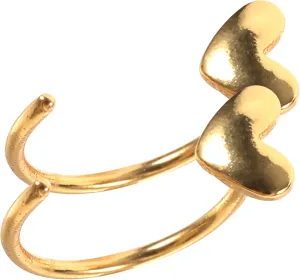 Gold Heart Hoop Earrings Half Hoop Earrings for Women Fashion Jewelry for Women and Teens