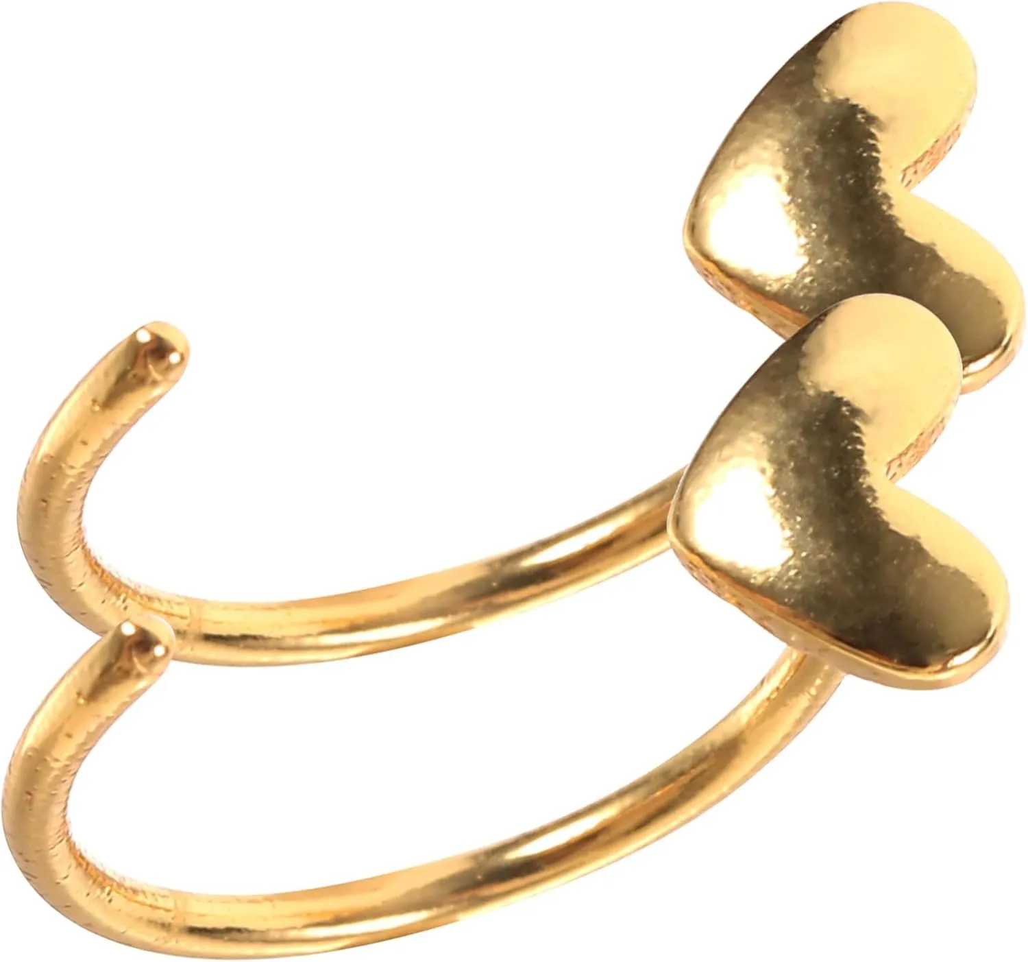 Gold Heart Hoop Earrings Half Hoop Earrings for Women Fashion Jewelry for Women and Teens