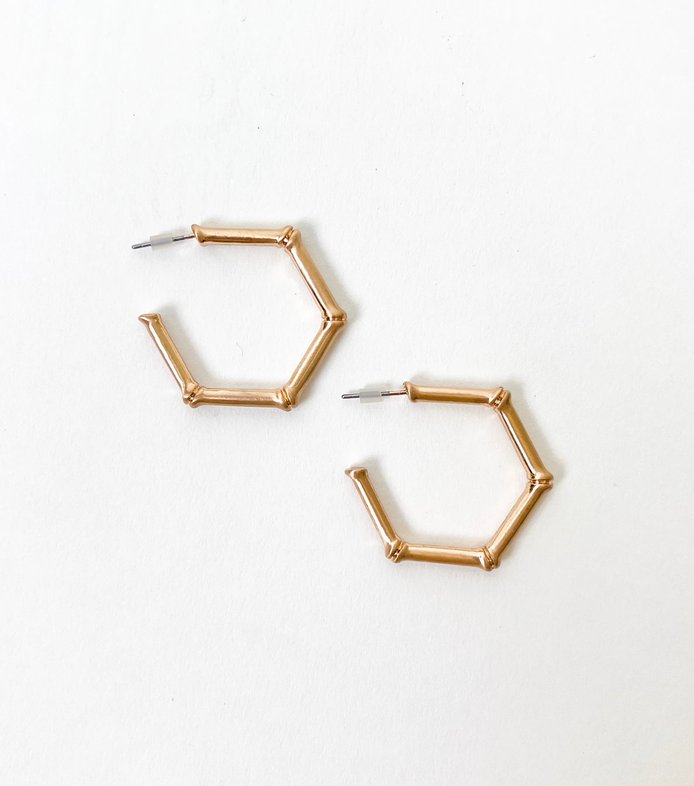 GOLD HEXAGON BAMBOO HOOP