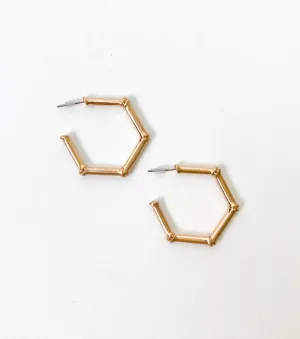 GOLD HEXAGON BAMBOO HOOP