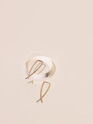 Gold Mini Pescado Earrings