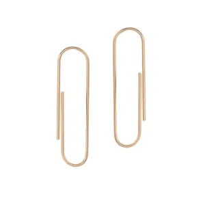 Gold Paper Clip Earrings, Small Clip Earrings, Minimalist Cartilage Earrings, statement earrings, Rose Gold Filled, Yellow Gold Filled, 925 Sterling Silver earrings 1 inch
