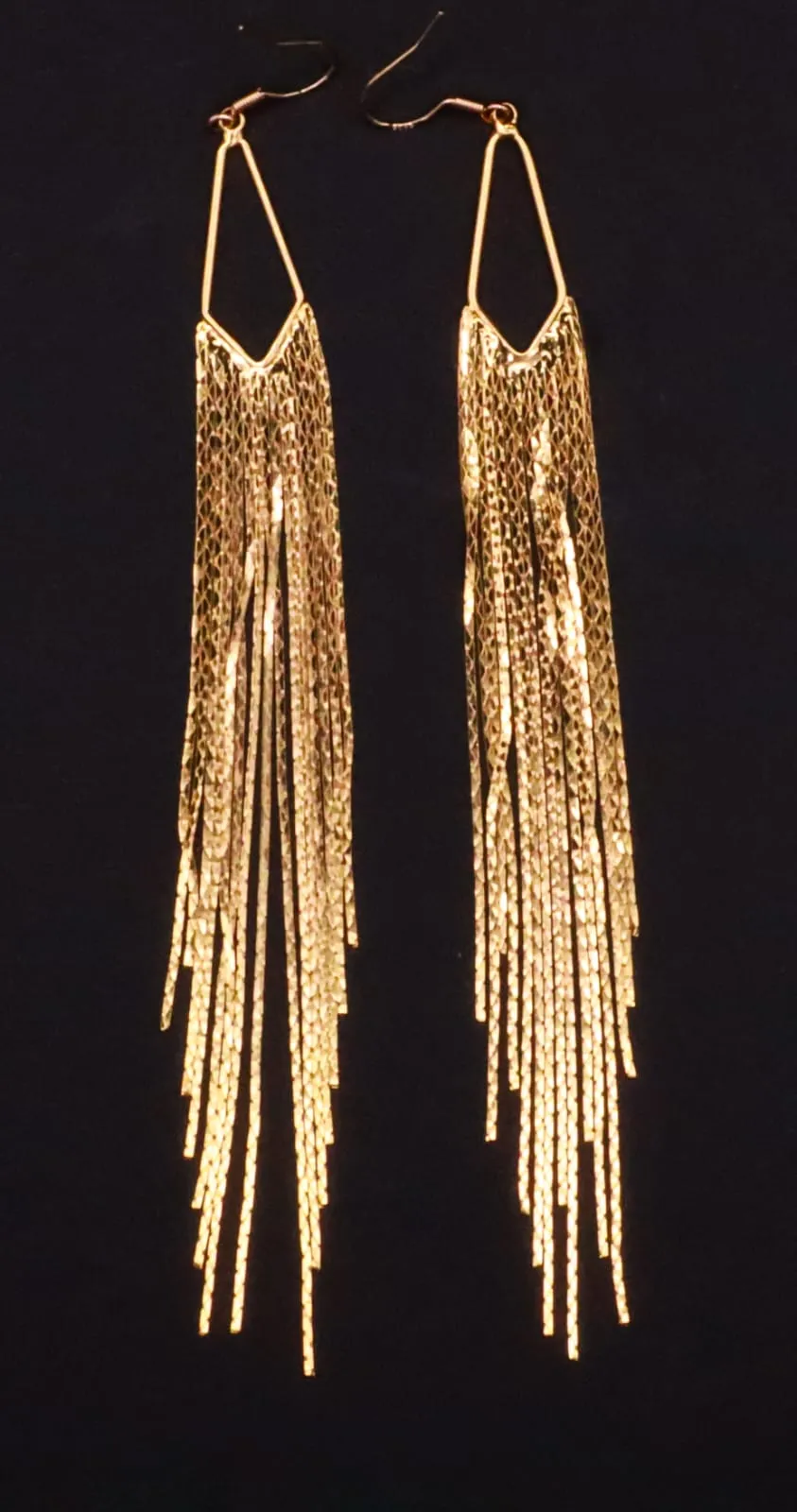 Gold-plated Tassel Earrings