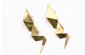 Gold Zig Zag Earrings