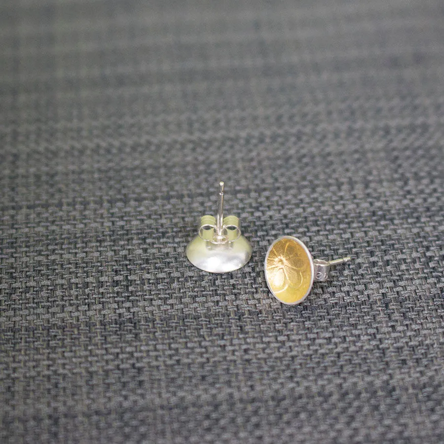 Golden Blossom Cup Stud Earrings