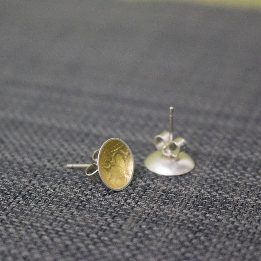Golden Blossom Cup Stud Earrings