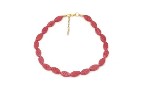 Golden Bordeaux Fakelite Necklace