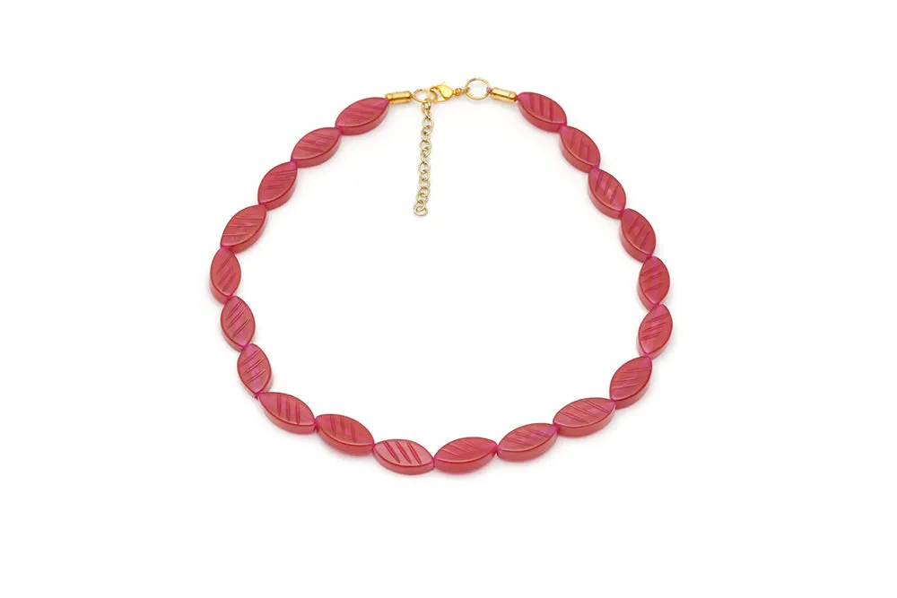 Golden Bordeaux Fakelite Necklace