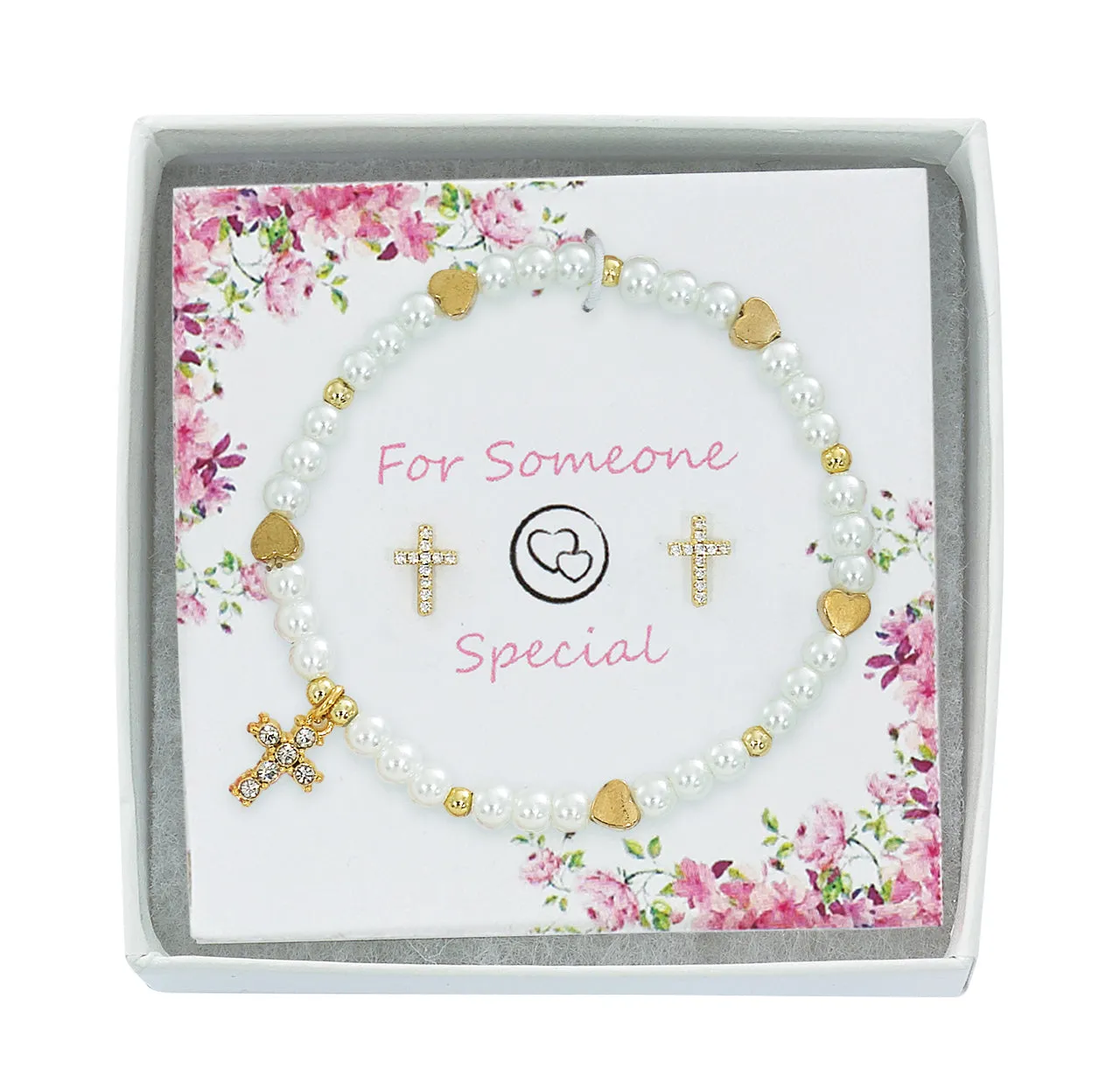 GP PEARL BRACELET & EARR SET