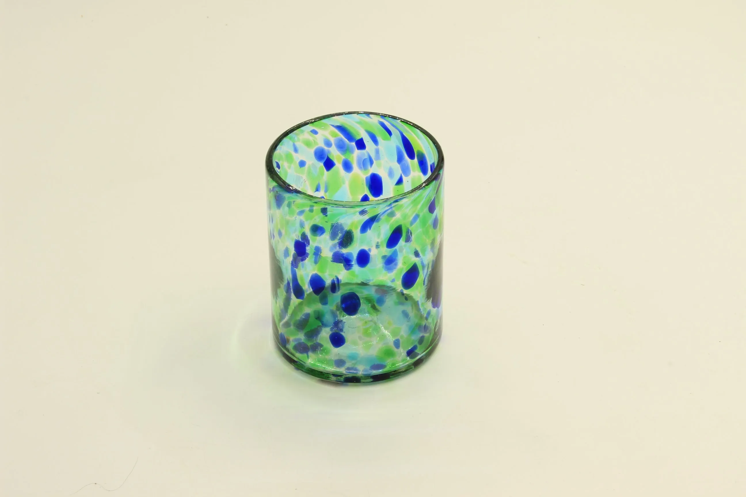 Green And Blue Blown Glass Set