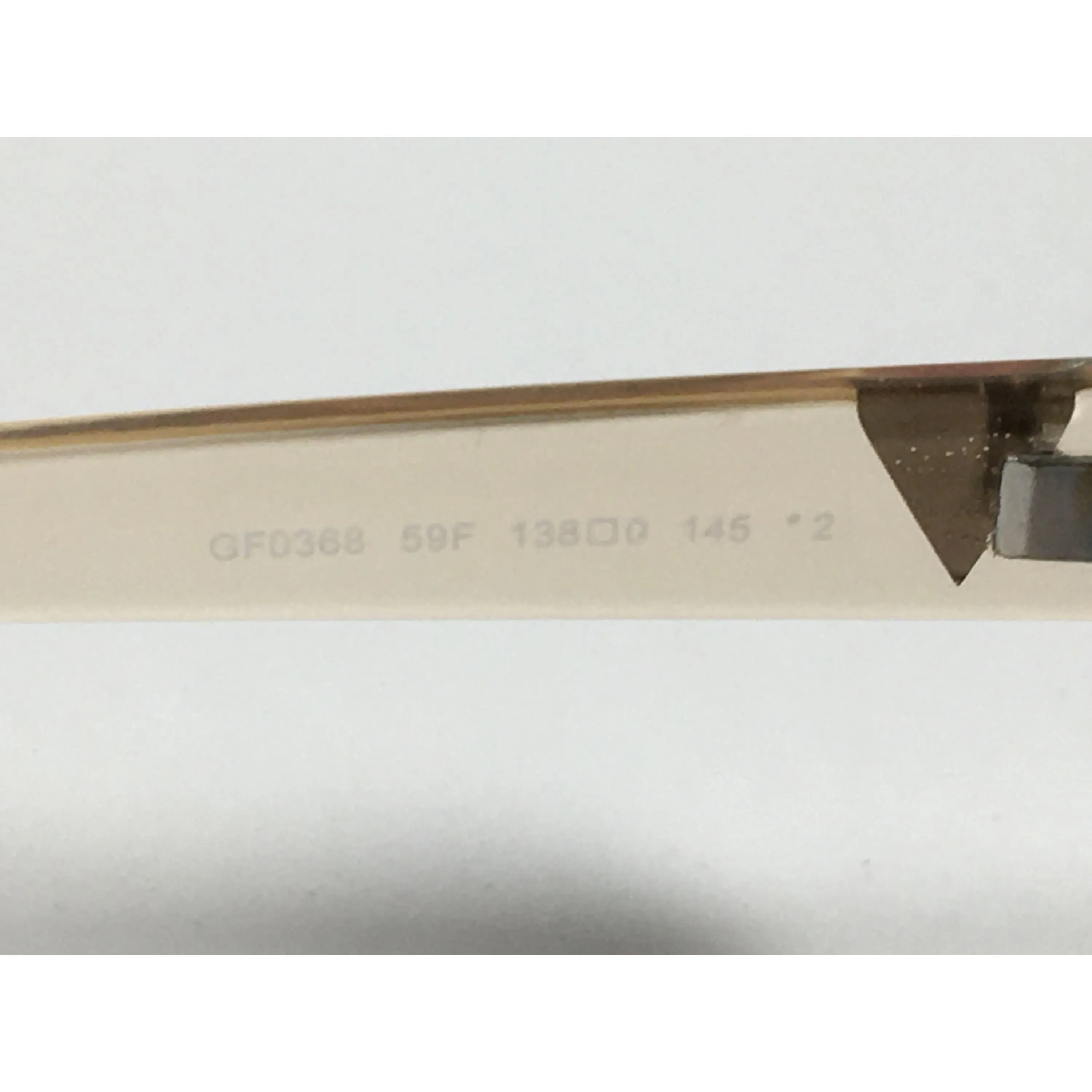 Guess Shield Sunglasses Tan Crystal Plastic Frame Brown Gradient Lens GF0368 59F