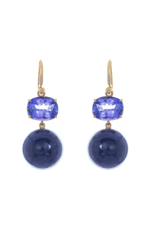 Gumball Tanzanite Lapis Earrings