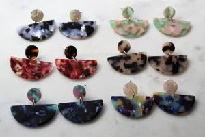 Half Moon Resin Earrings