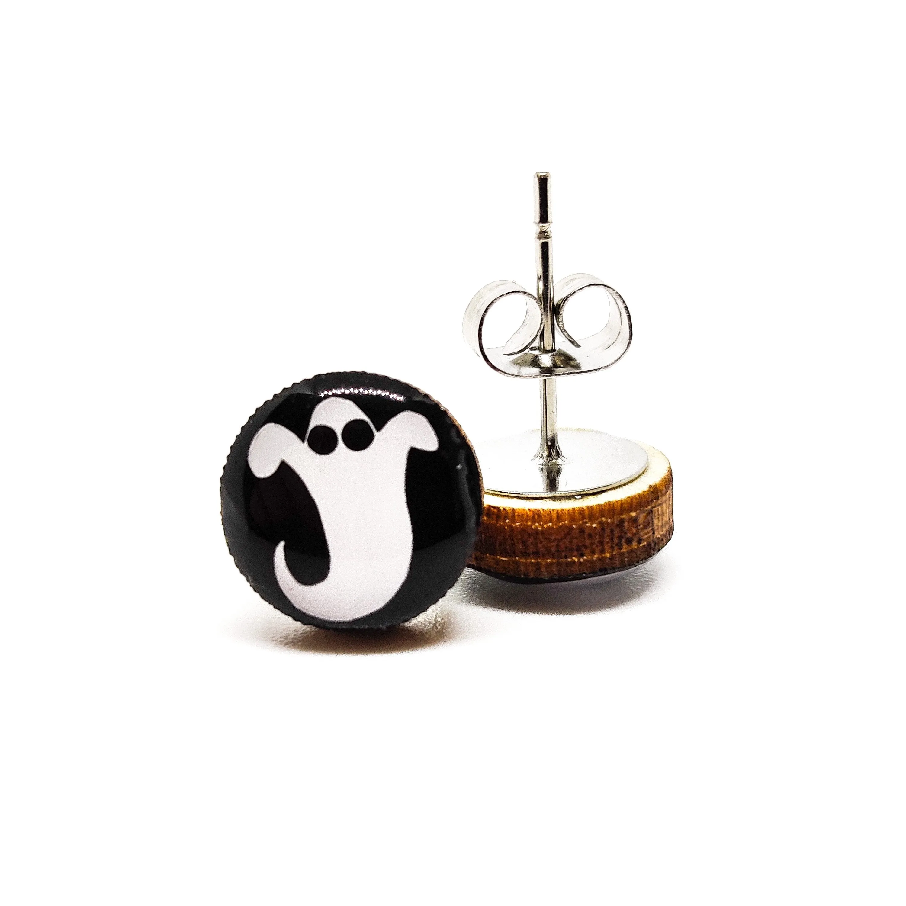 Halloween Ghost Stud Earrings by Candi Cove Designs