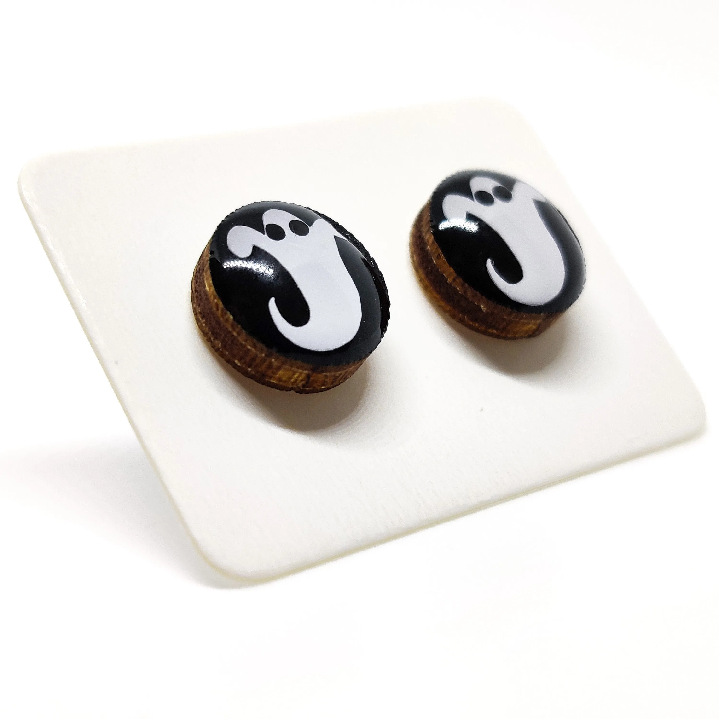 Halloween Ghost Stud Earrings by Candi Cove Designs