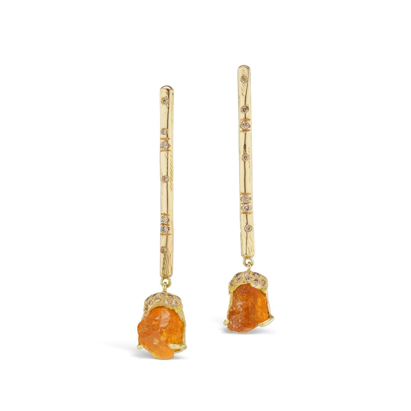 Hamisi Earrings - Spessartine Garnet