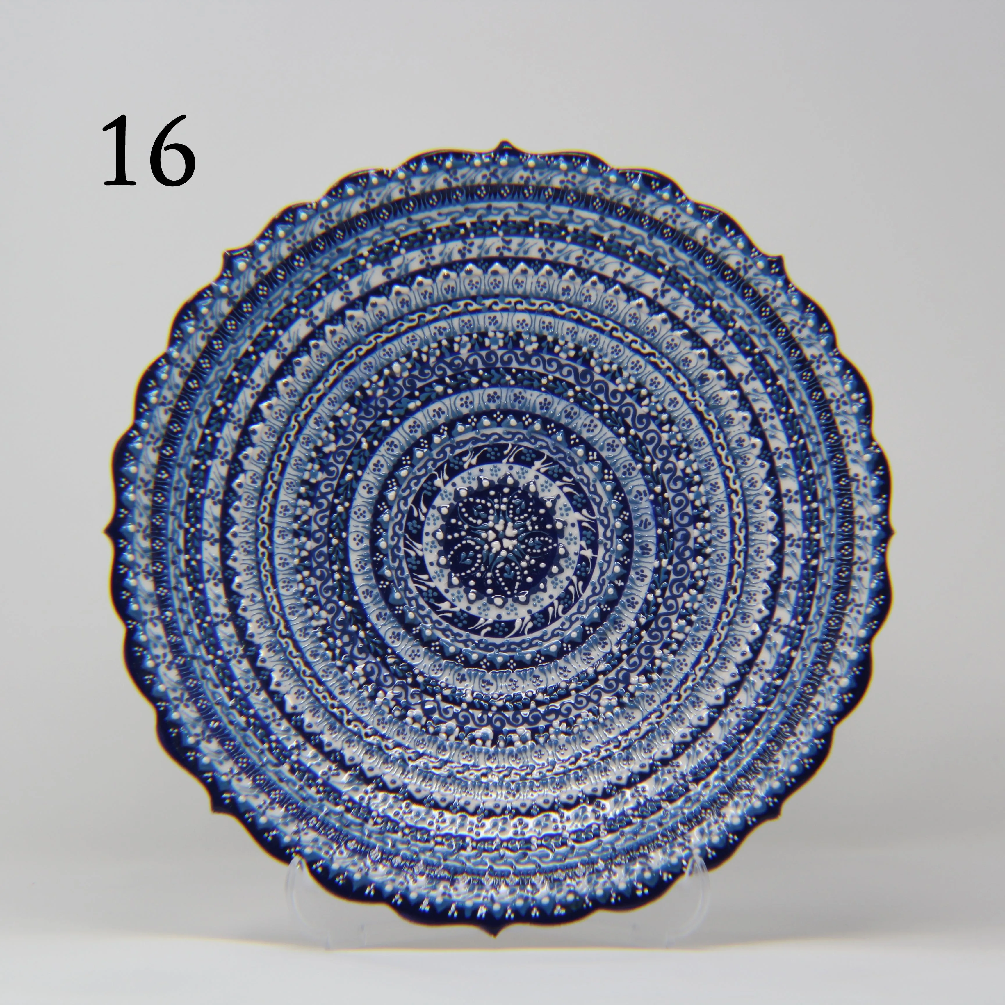 HAND MADE TURKISH CERAMIC PLATE, 30 cm(11.8") no16