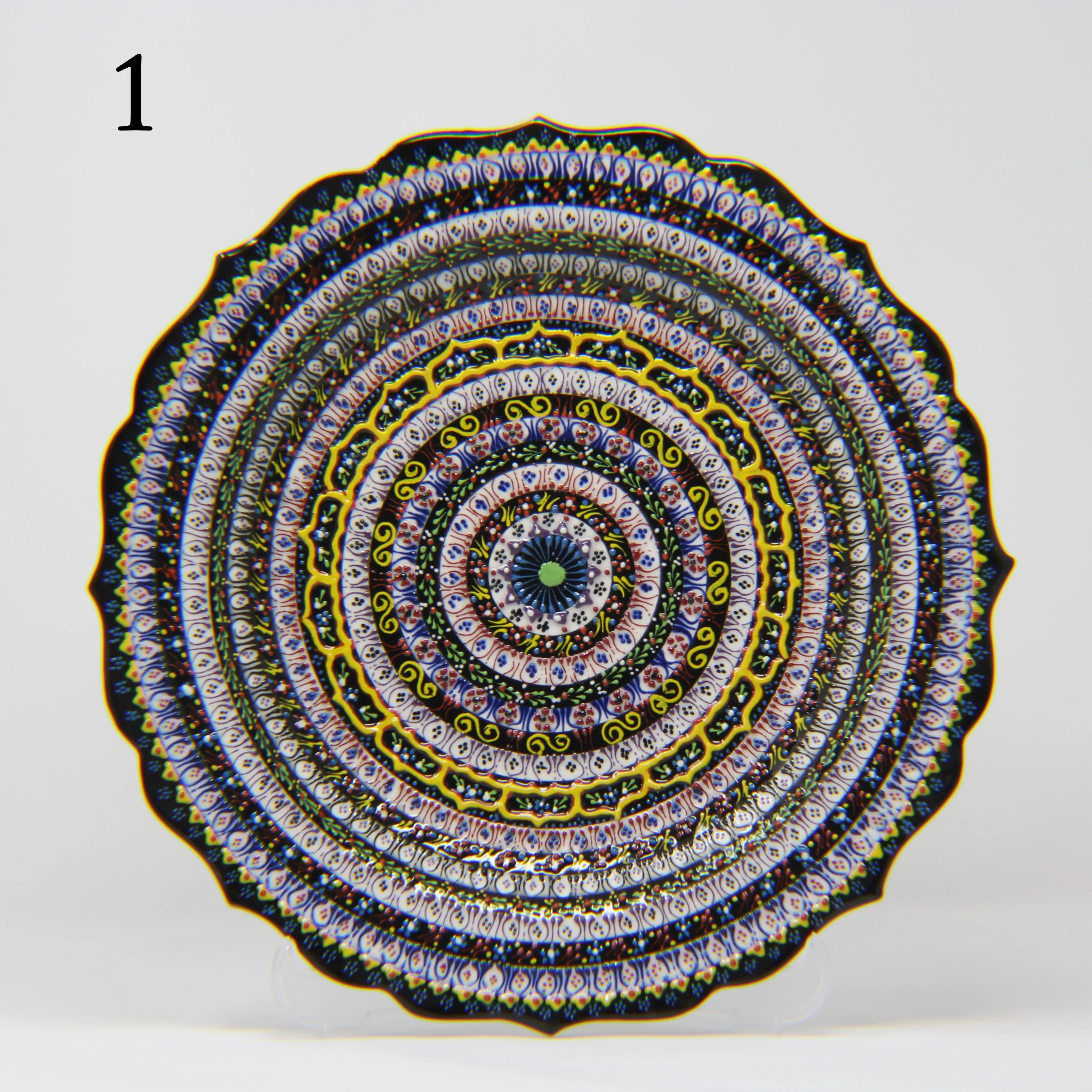 HAND MADE TURKISH CERAMIC PLATE, 30 cm(11.8") P01