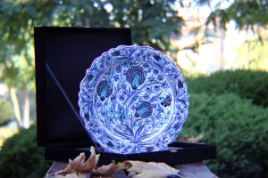 HAND MADE TURKISH CERAMIC PLATE, 30 cm(11.8"), WITH CASE NO32