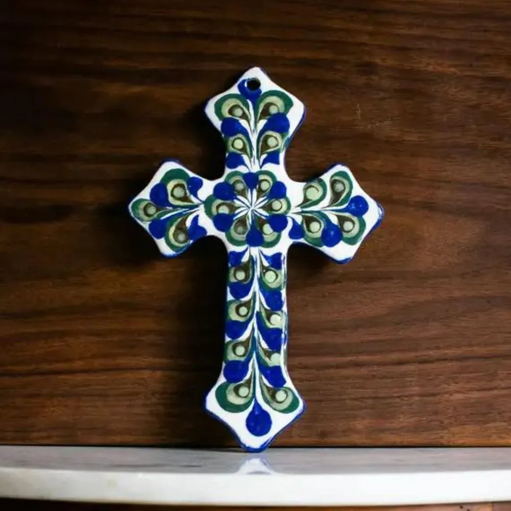 Hand-painted Ceramic Cross - Medium