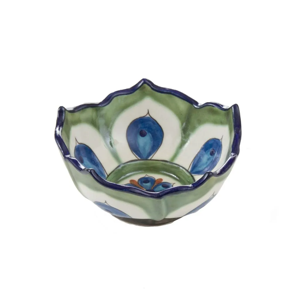 Hand-painted Ceramic Lotus Bowl - Small
