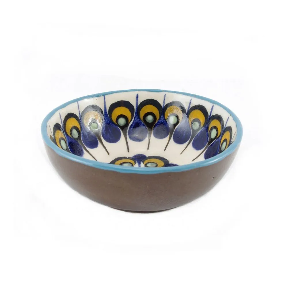 Hand-painted Ceramic Salsa Bowl - White