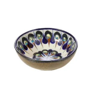 Hand-painted Ceramic Salsa Bowl - White