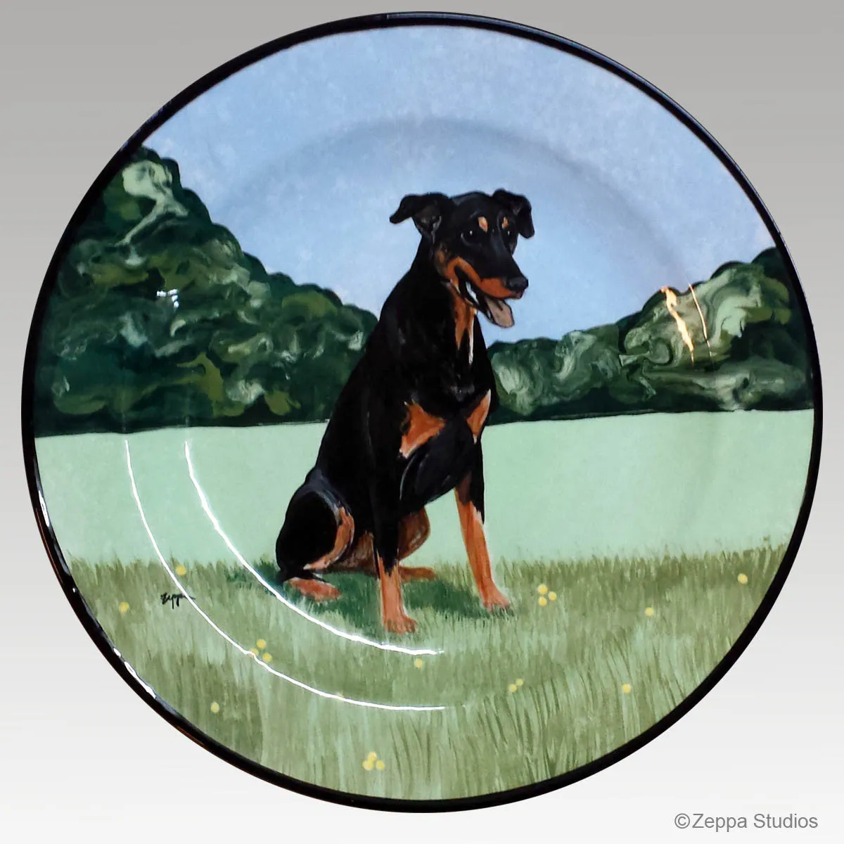 Hand Painted Gallery Style 11 Inch Plate