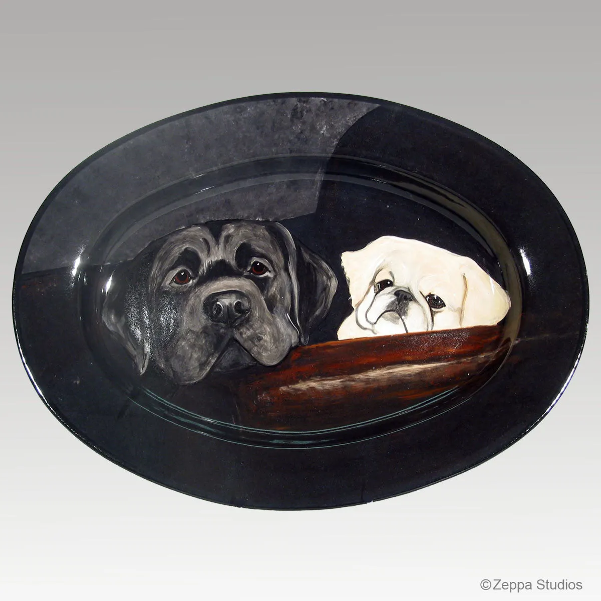 Hand Painted Gallery Style Rim Platter