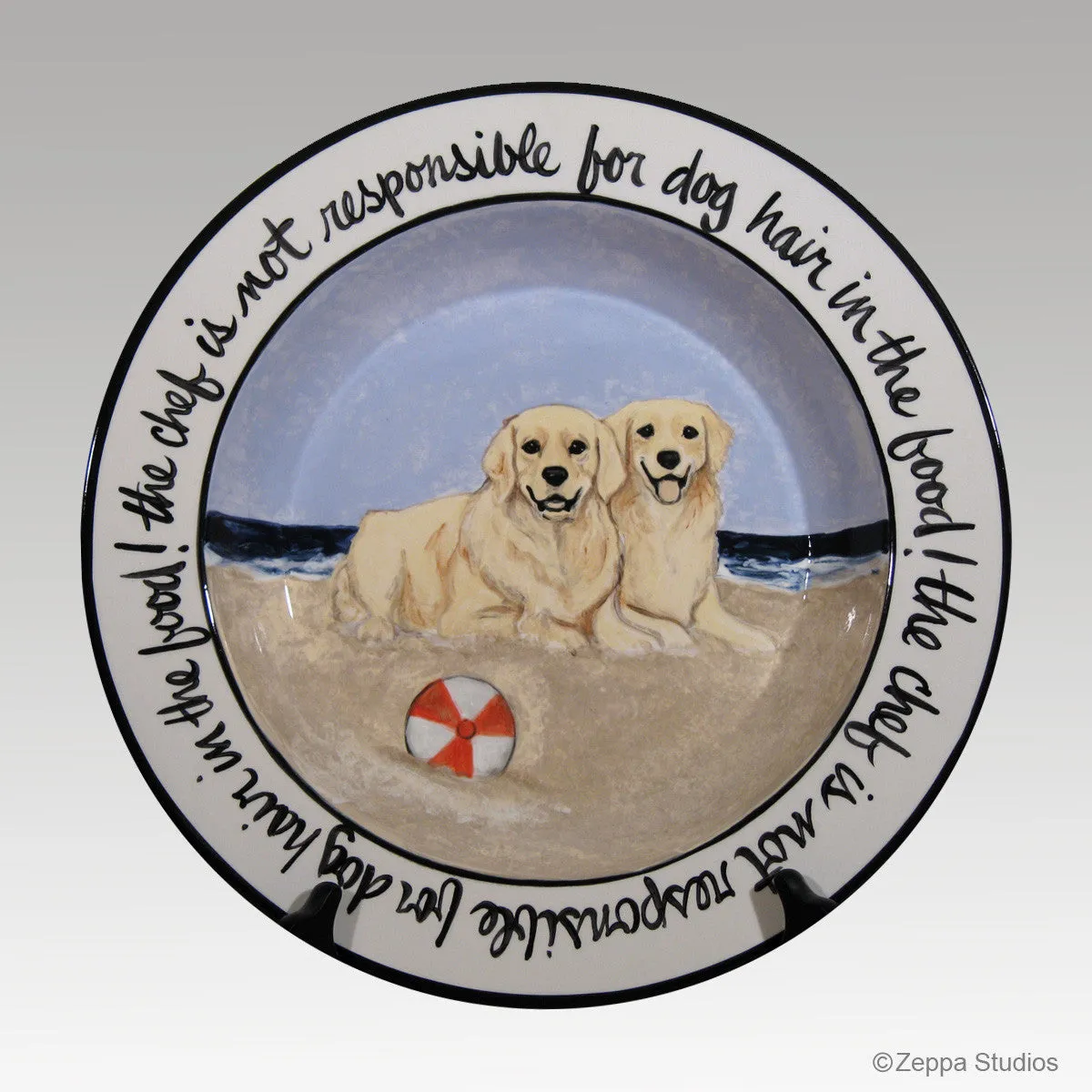Hand Painted Message Style Rim Charger