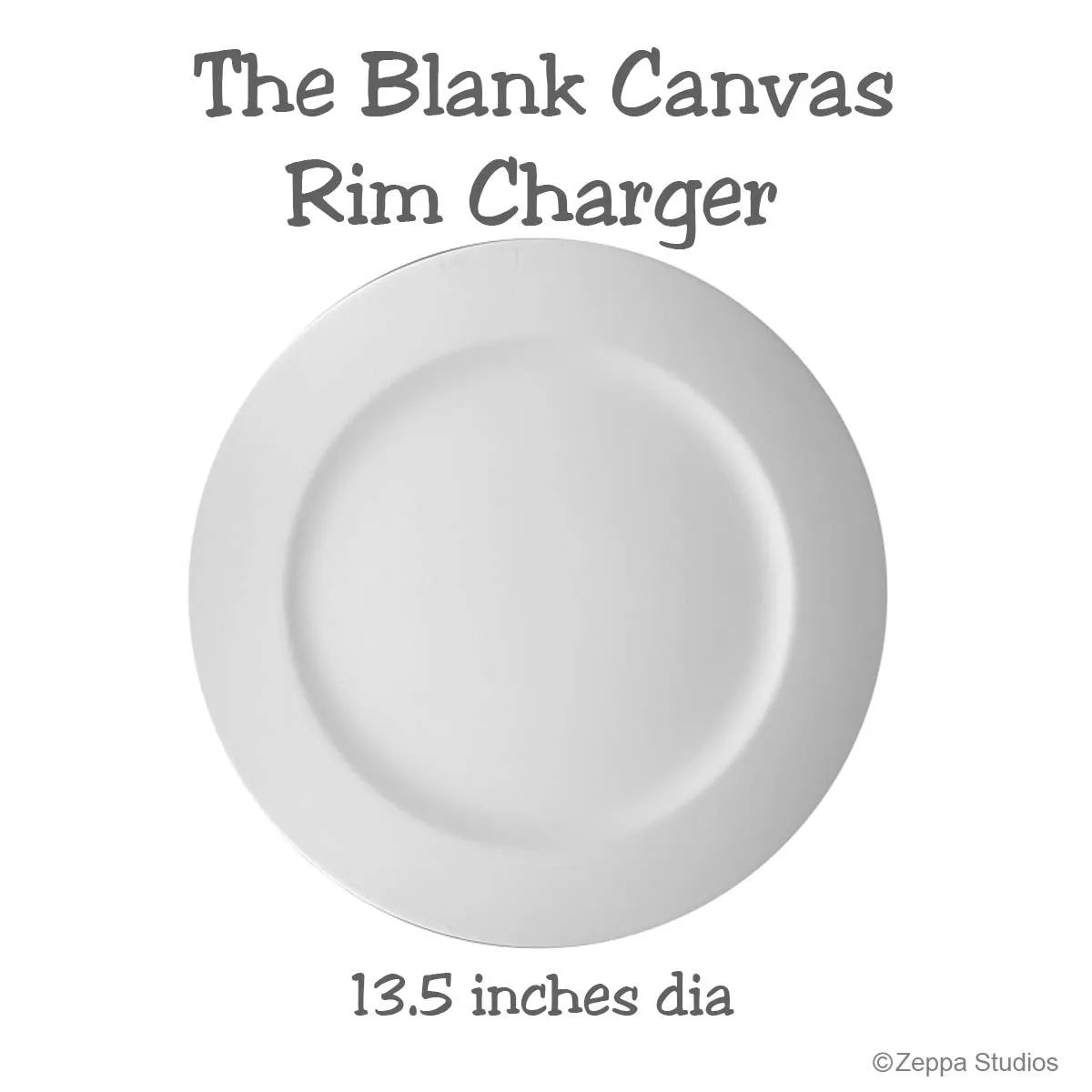 Hand Painted Message Style Rim Charger
