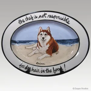 Hand Painted Message Style Rim Platter