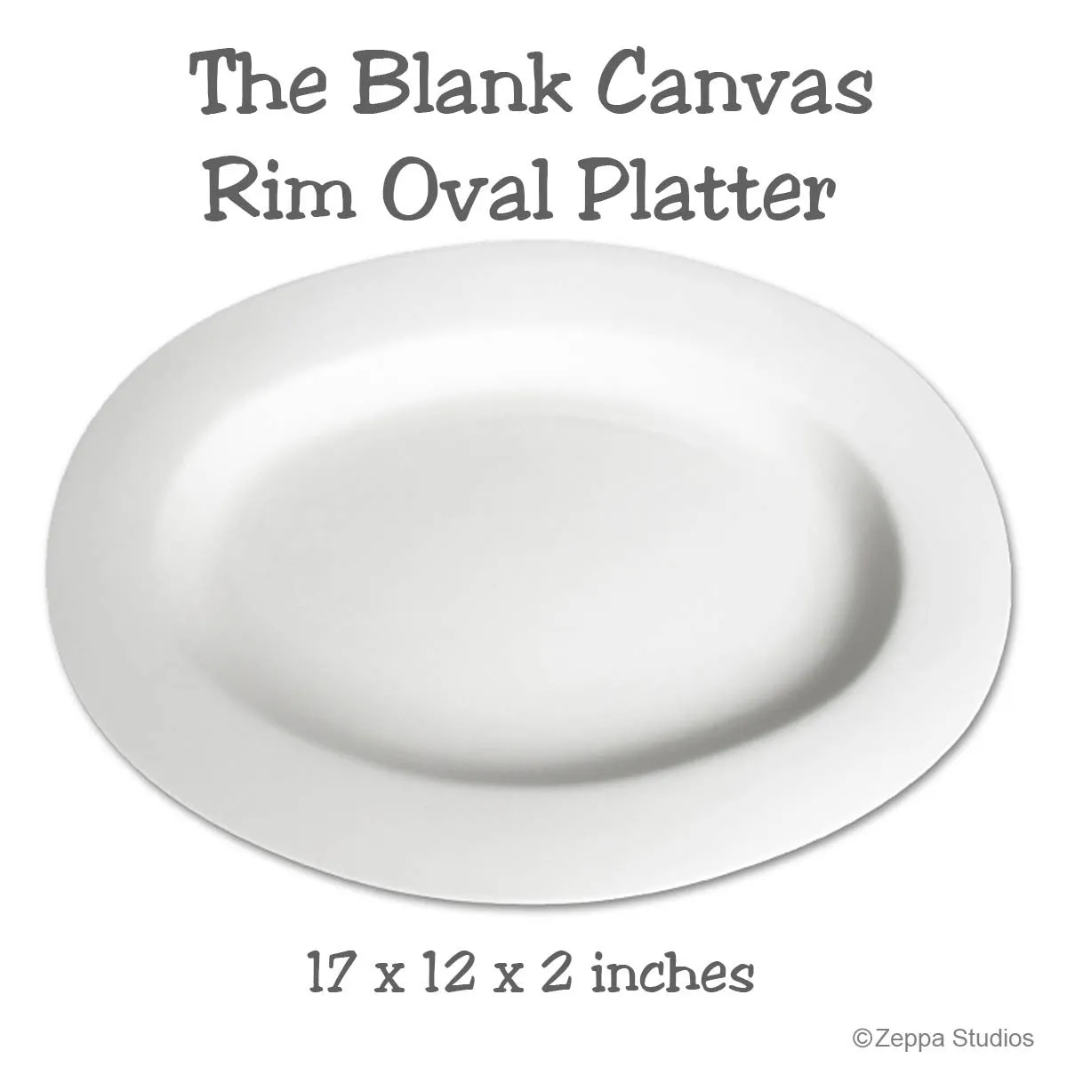 Hand Painted Message Style Rim Platter