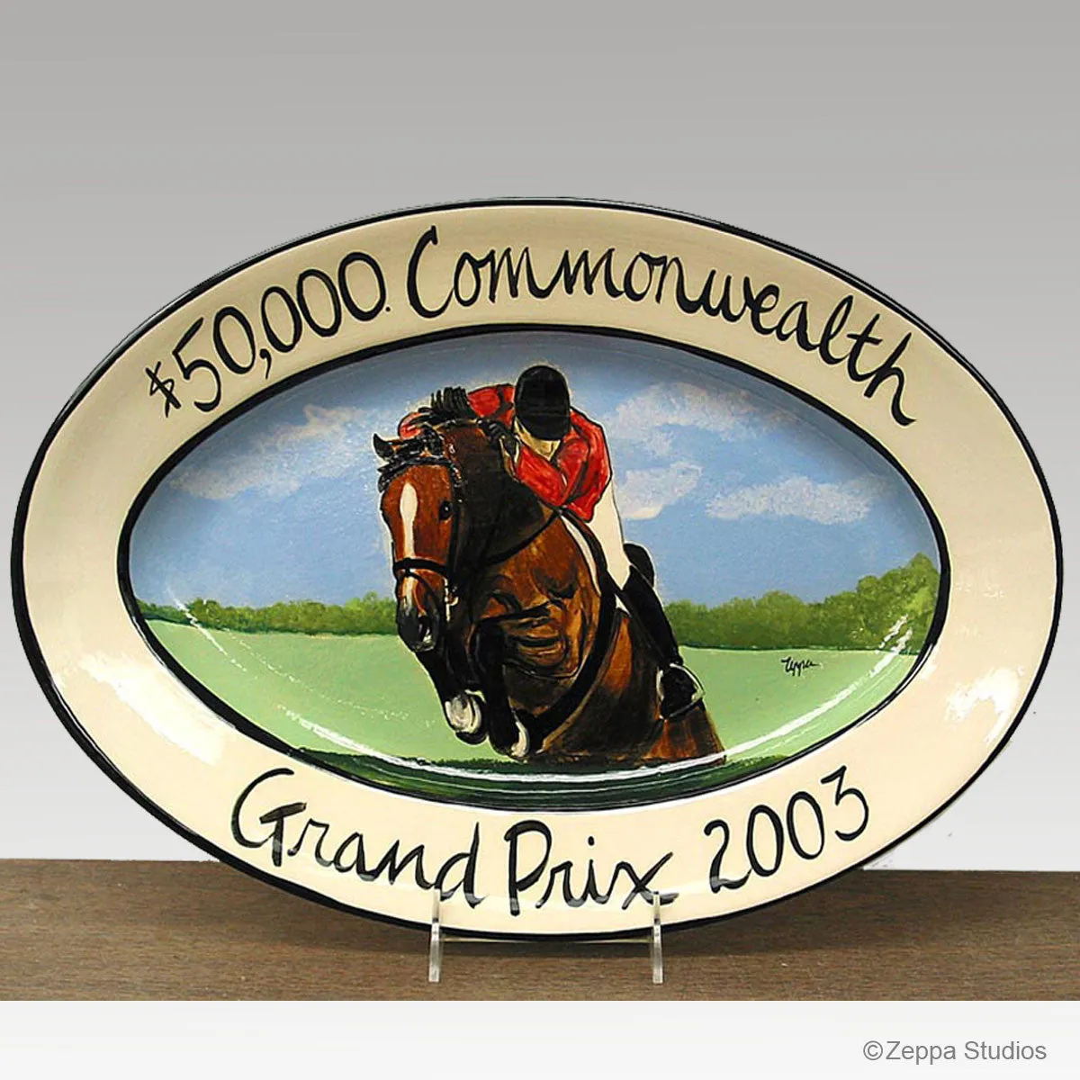Hand Painted Message Style Rim Platter