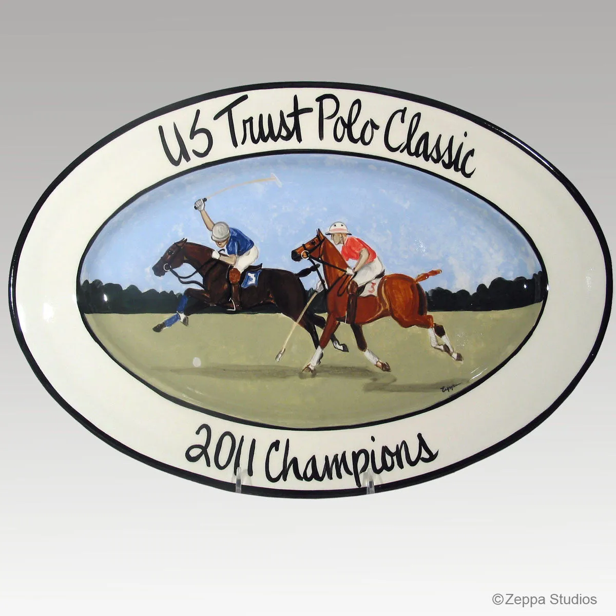 Hand Painted Message Style Rim Platter