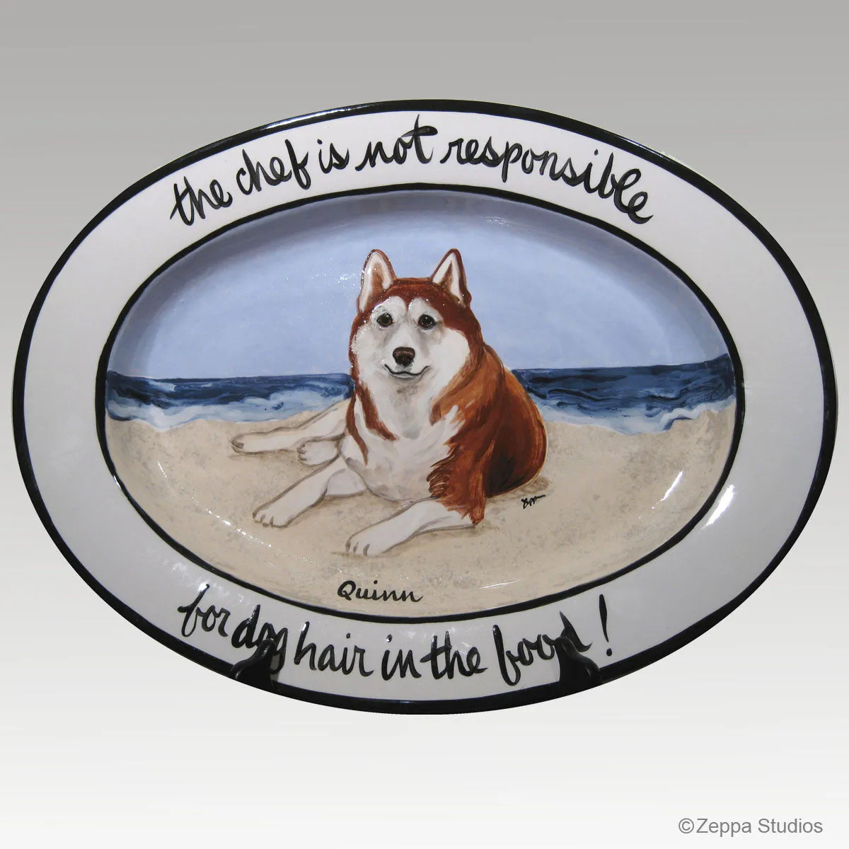 Hand Painted Message Style Rim Platter