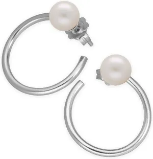 Handmade stud earrings Minimalist hoop earrings pearl stud earrings small hoop earrings hoop earrings with pearls mothers day valentines day gift