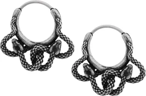 HAQUIL Vintage Double Snake Hoop Earrings, Small Simple Minimalist Jewelry, Trendy Jewelry for Women