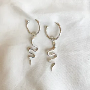 Hawkly // Serpent Mini Hoops Sterling Silver