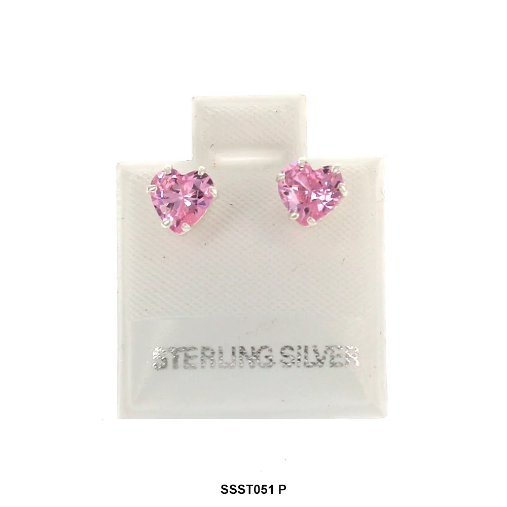Heart 925 Sterling Silver Studs SSST051 P