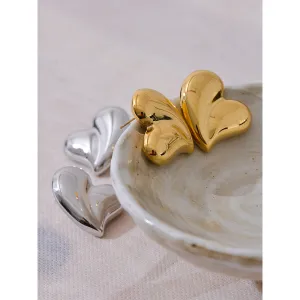 Heart Shaped Thick Earrings