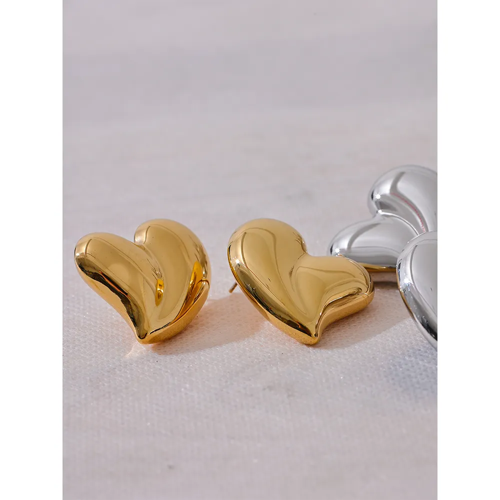 Heart Shaped Thick Earrings