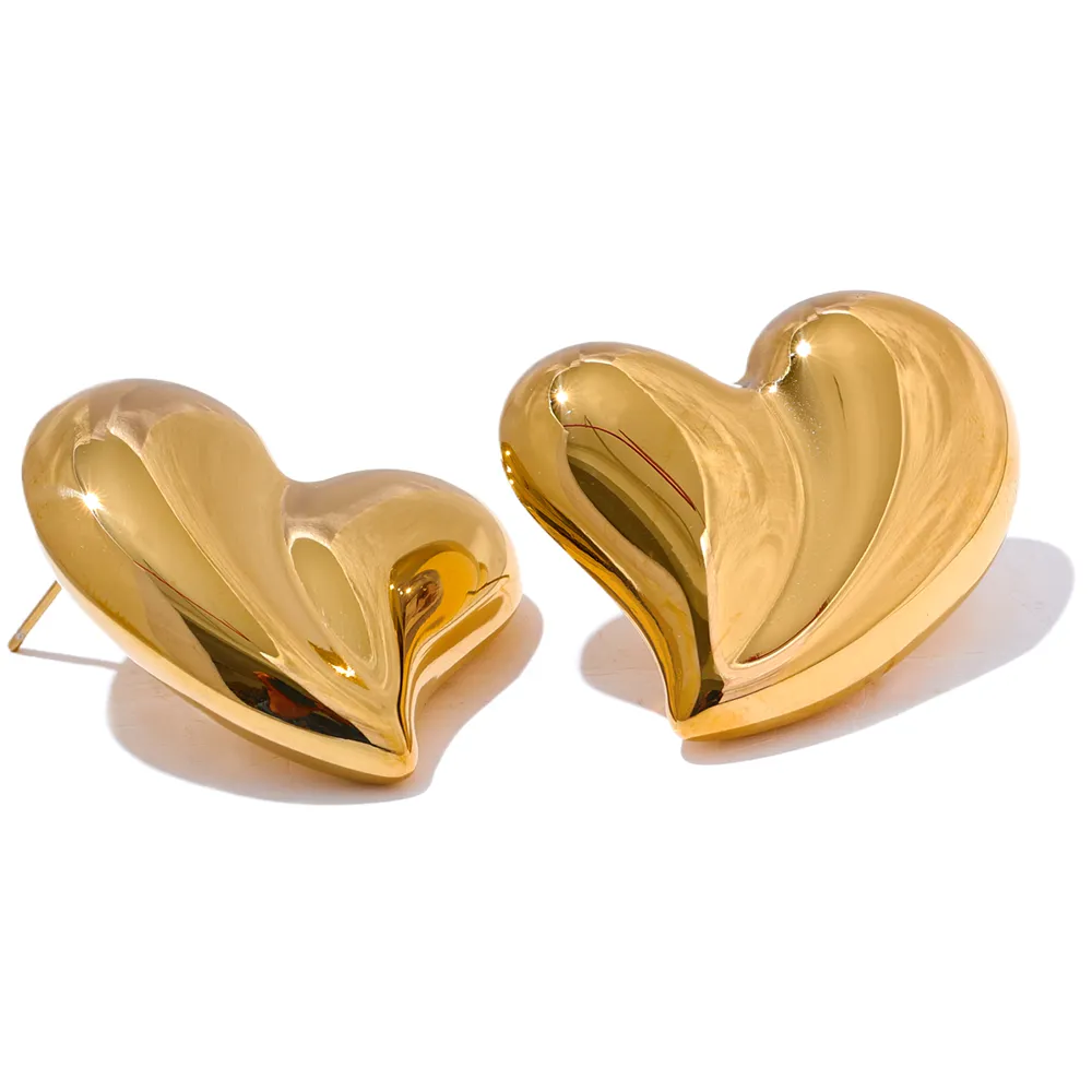 Heart Shaped Thick Earrings