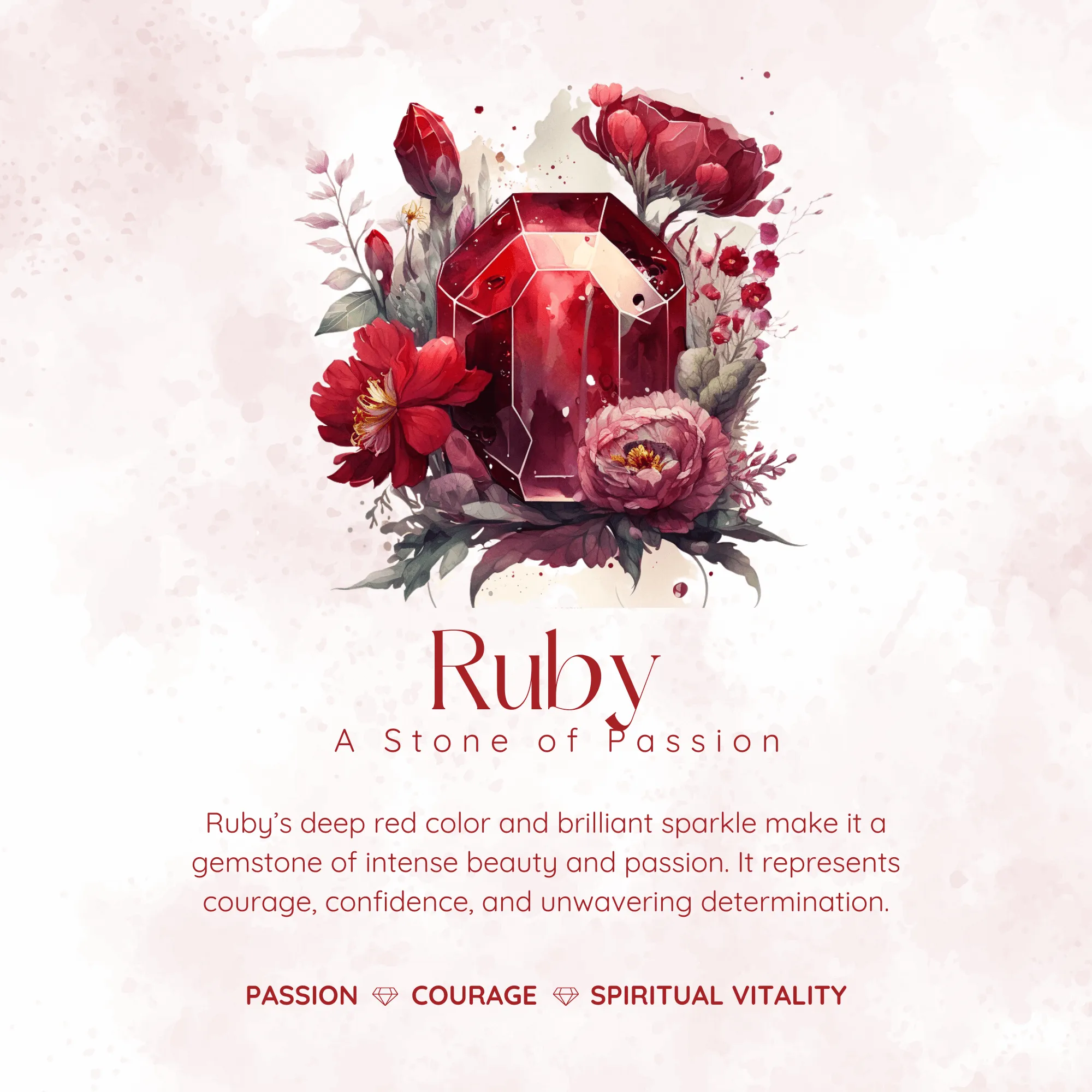 Hidden Ruby Heart Oval Moissanite Yellow Gold Ring