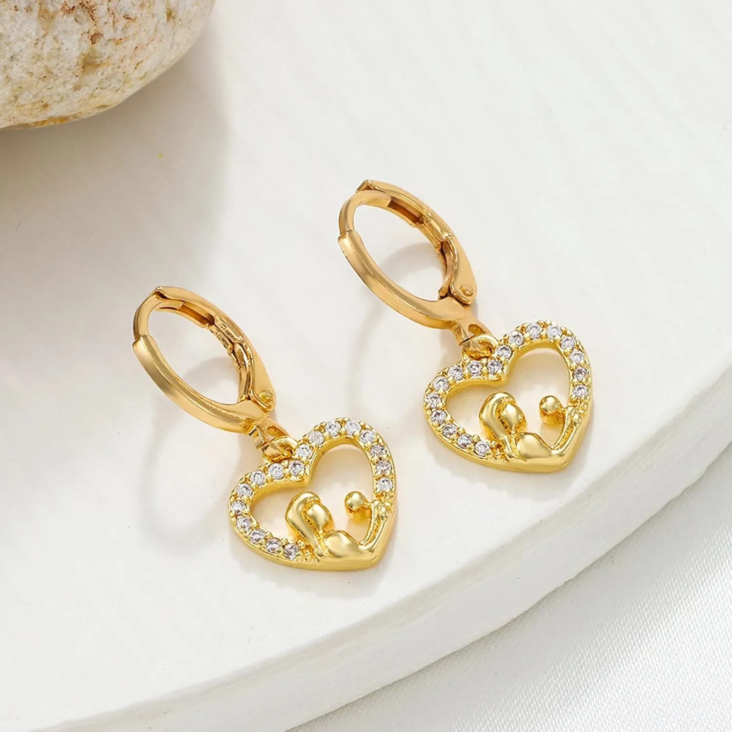 Hippo Earrings for Women Earrings Mother's Day Earrings Mother's Day Gifts 6 Pairs Chunky Hoop Earrings Set for