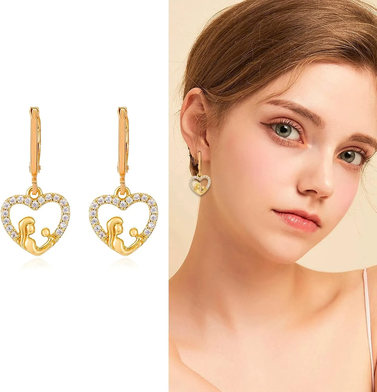Hippo Earrings for Women Earrings Mother's Day Earrings Mother's Day Gifts 6 Pairs Chunky Hoop Earrings Set for