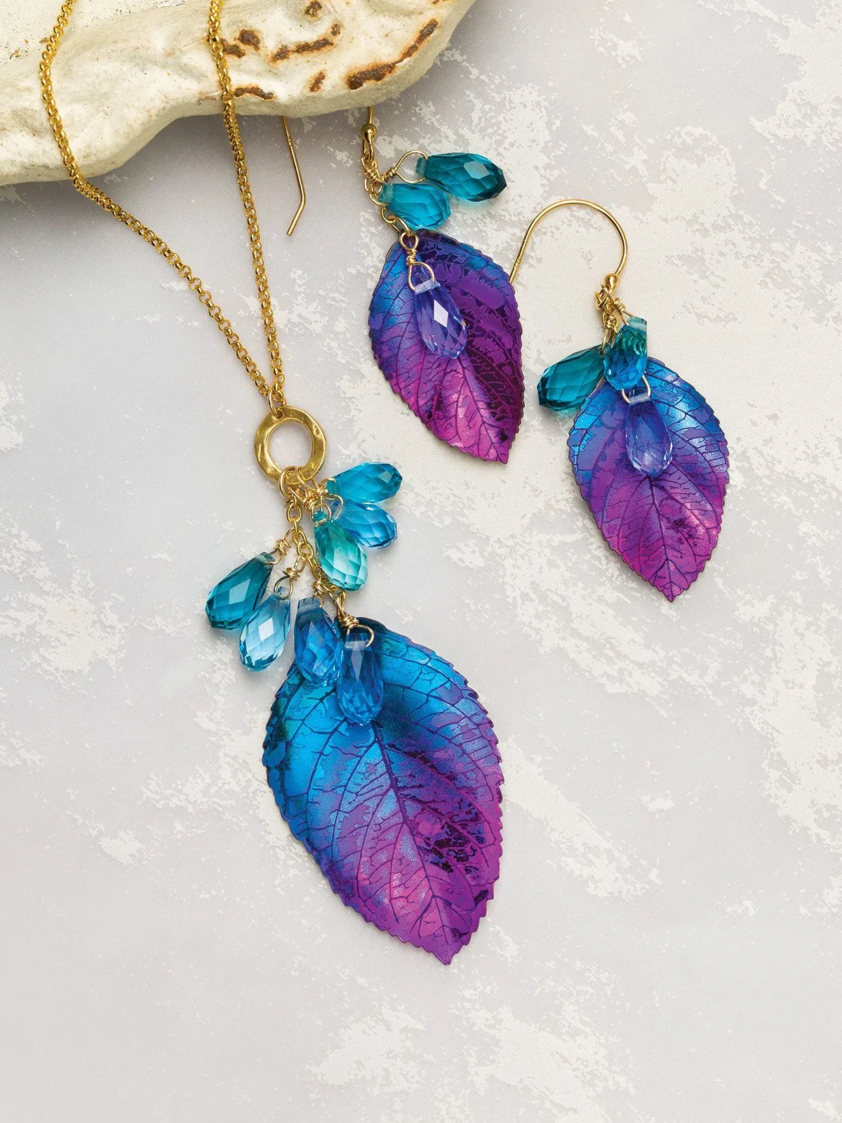 Holly Yashi Cascading Elm Necklace - Blue/Purple