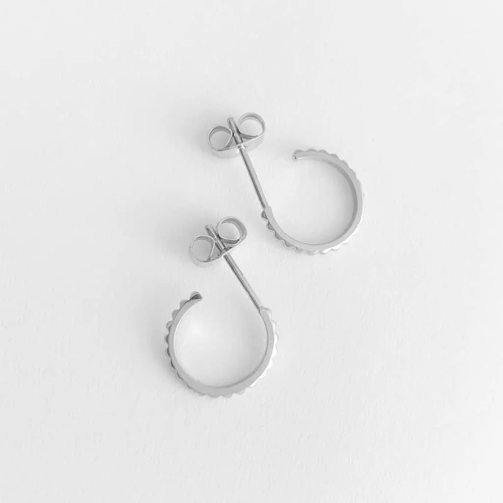 HONEYCAT Itty Bitty Spike Hoop Earrings in Gold, Rose Gold, or Silver | Minimalist, Delicate Jewelry
