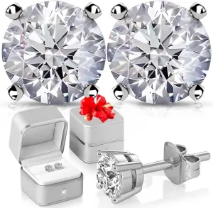IGI Certified 0.5 to 1 Carat Lab Grown Diamond Stud Earrings for Women And Men In Platinum Or Gold G-H SI Jewelry Gifts Anniversary Birthday Mothers Day Gifts for Her
